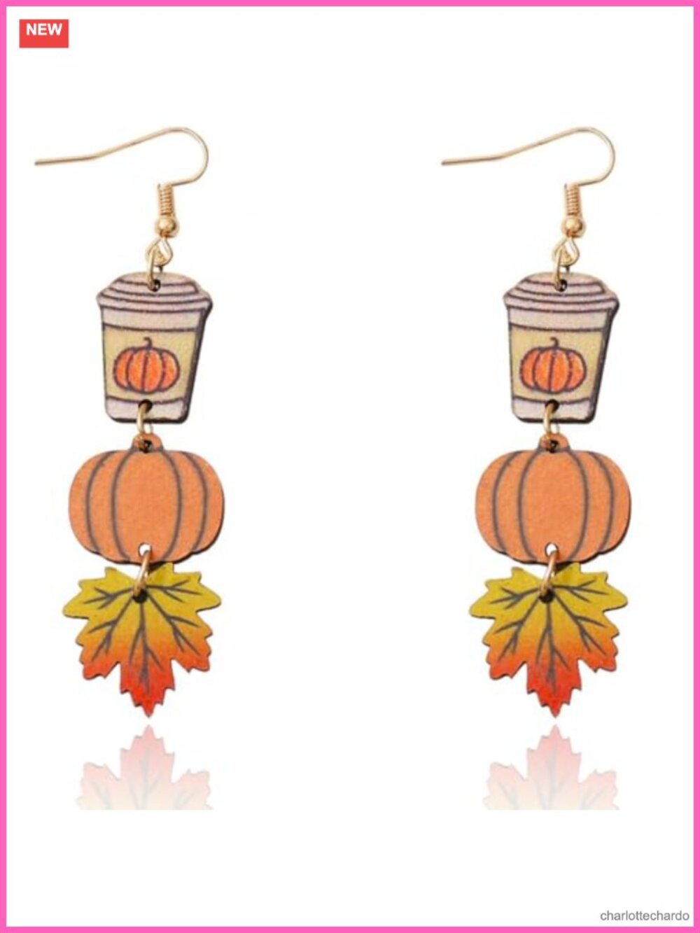Crystal Maple Leaf Dangle Earrings Wood Alloy Fall Thanksgiving Jewelry